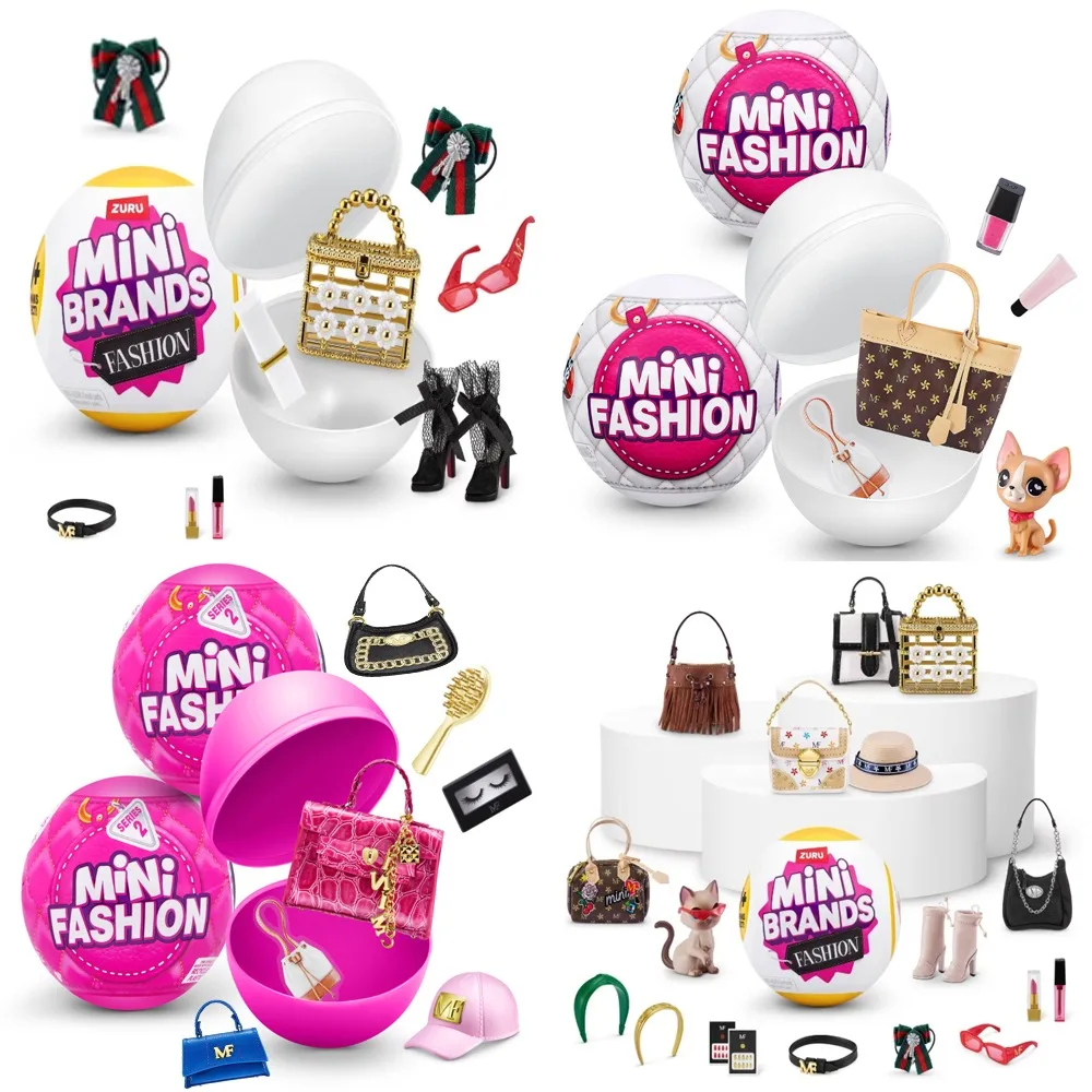 

Zuru 5, мини-брендовые игрушки-сюрпризы, оригинальные миниатюрные игрушки, мини-сумки, загадочная слепая коробка, аксессуары для кукол, модная сумка, обувь, игрушки
