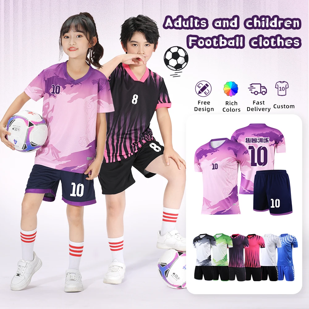 Jersey sepak bola anak dewasa, baju seragam Futsal pria wanita, baju latihan olahraga