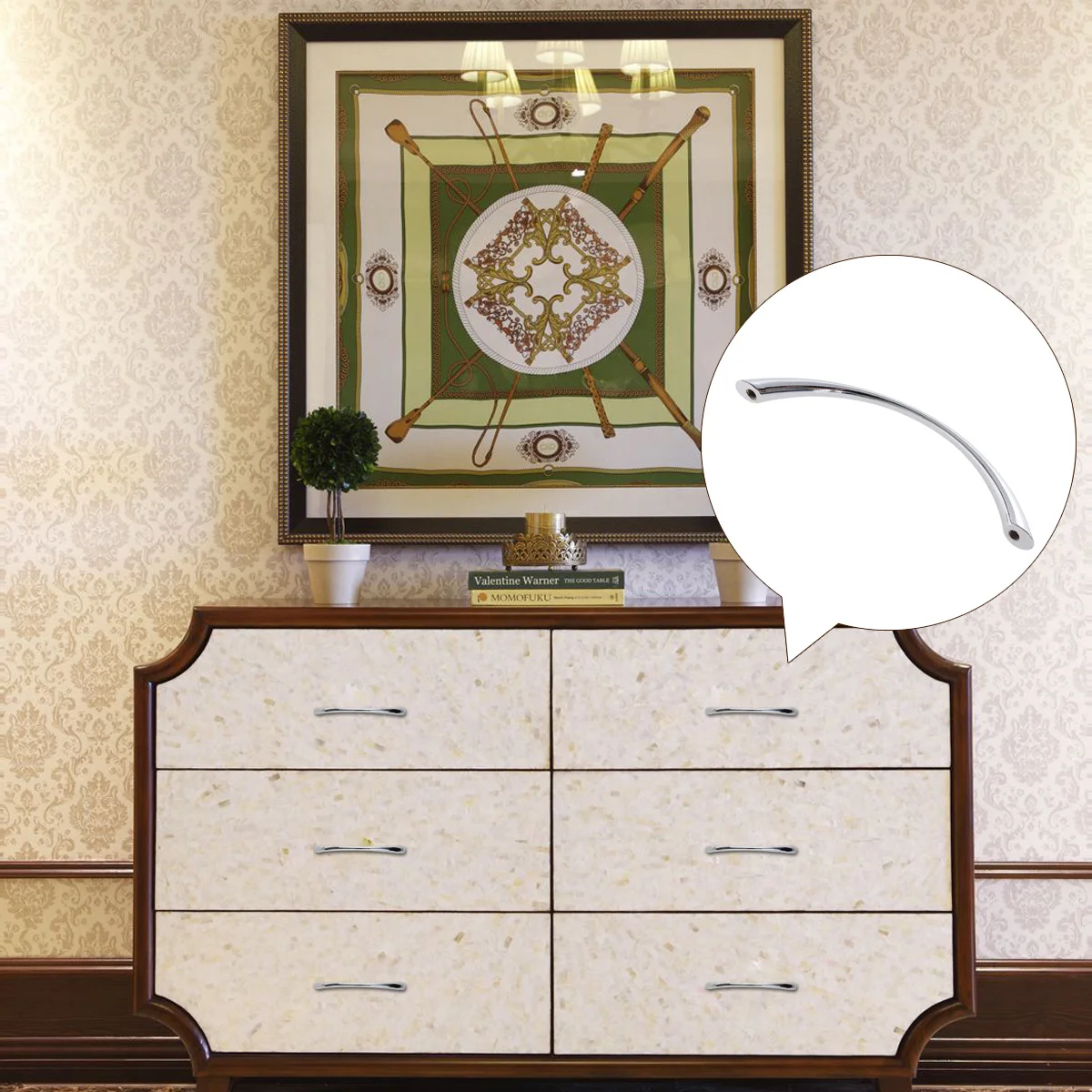 

10 Pcs Alloy Pull Handle Zinc Knob Arc Door Cupboard Knobs Drawer Kitchen Cabinet