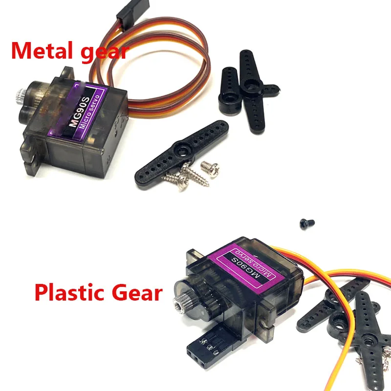 1PCS MG90S  Copper Teeth Full Metal Gear Tilt Servo SG90 Upgrade Server Model Airplane Car Model