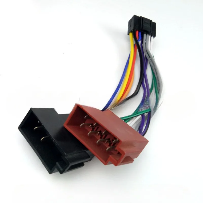 العالمي سيارة ستيريو ISO تسخير محول 16-Pin التوصيل والتشغيل مجموعة الأسلاك لتركيب راديو ما بعد البيع كينوود JVC #5