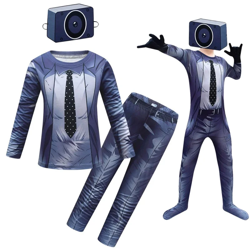 Kinds of skibidi toilet cosplay costumes funny speaker man Titan camderman horror game Figure 2PCs set for kids birthday gift