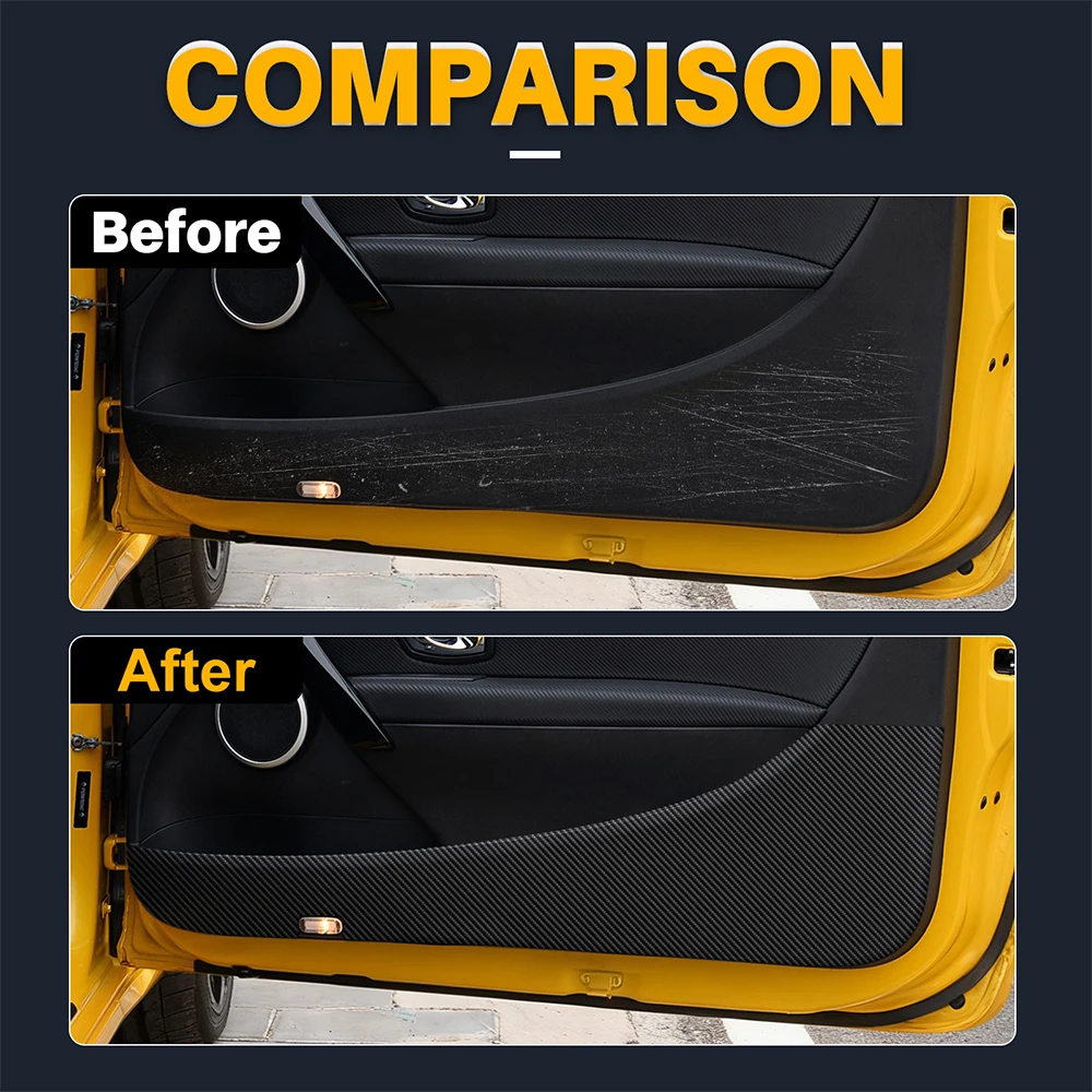 

For 2009 2010 2011 2012 2013 2014 2015 Renault Megane 3 III MK3 Door Anti-kick Pad Car Leather Carbon Mat Trim Accessories