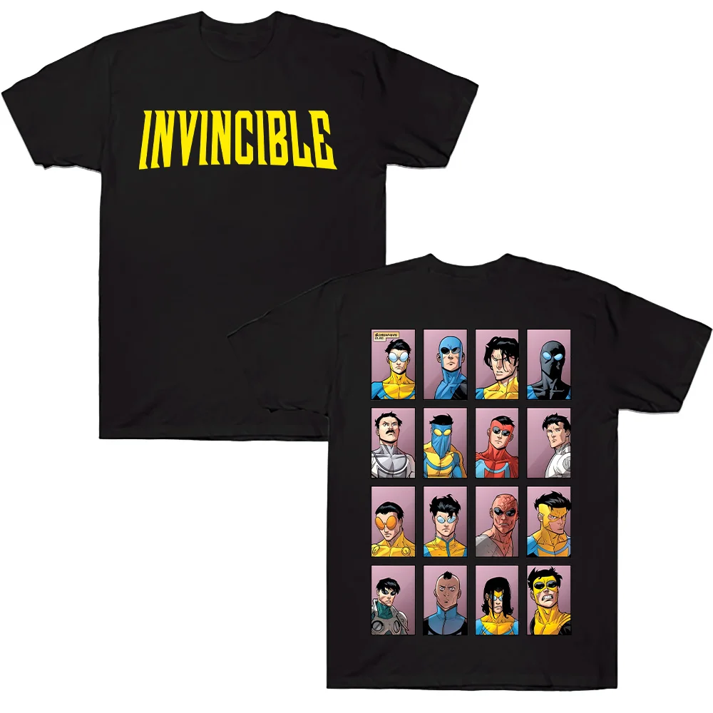 Invincible Mark Superhero Double Sided Printed T Shirts Men Women's Harajuku T-shirts Cotton High Quality Short Sleeve Clothing