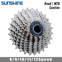 Cassette de bicicleta de carretera SUNSHINE 8/9/10/11/12 velocidades 23/25/28/32/34/36T K7 Cassette 8V 9V 10V 11V 12V para SHIMANO HG