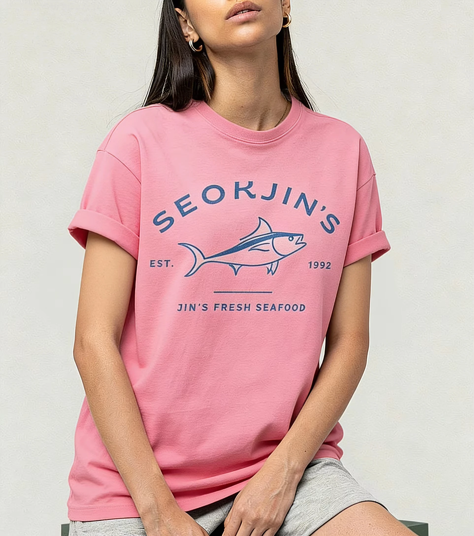 Super Tuna Jin Est 1992 Happy Shirt Kpop Group Merch, Army Shirt Merch Solo Album, Gift for Army, Kpop Gift for Her