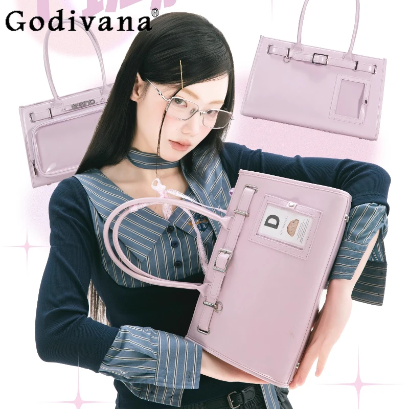 Original Sweet Fashion Pink Handbag for Girls Women Daily Basic Sweet Elegant Large Capacity Tote Bag Female Y2k Itabag