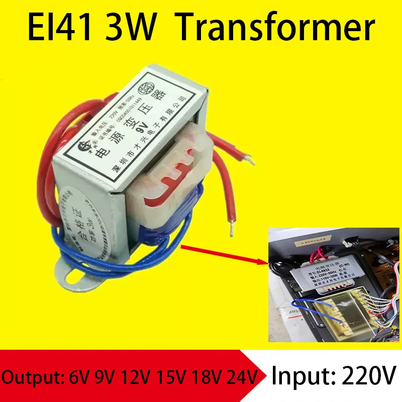 

3W AC Power Transformer Input AC 220V 50Hz Output AC 6V 9V 12V 15V 18V 24V Single/Dual Voltage for DIY/ Audio/LED Lights