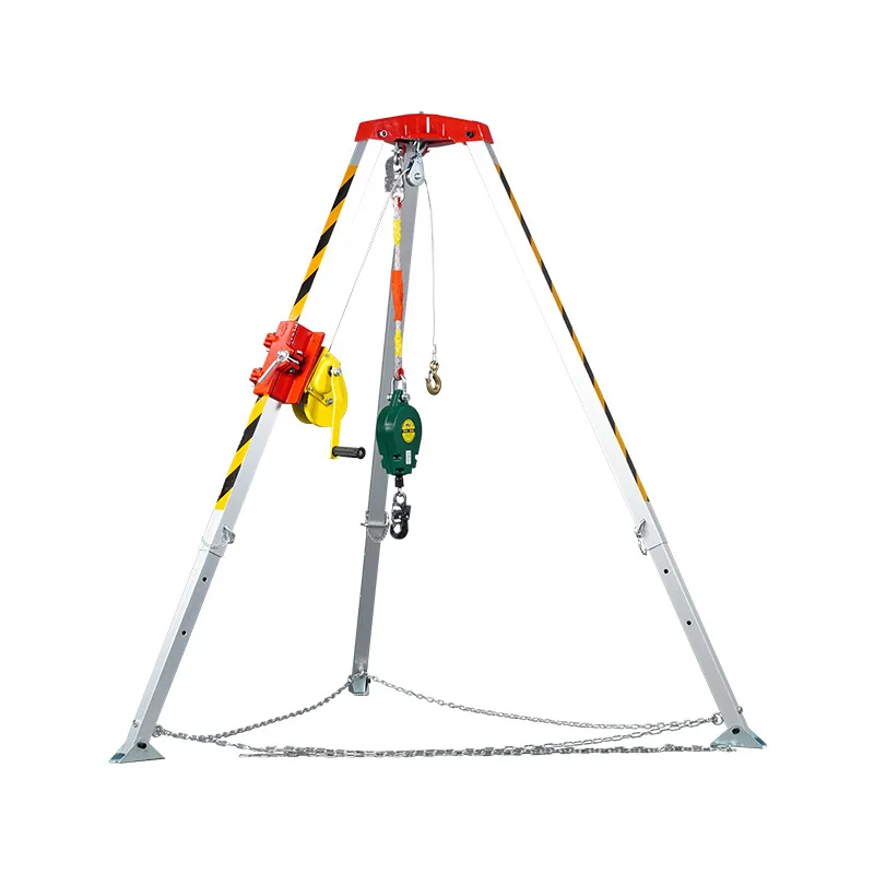 

Rescue tripod Fire rescue tripod Cargo loading and unloading Retractable aluminum alloy electric wellhead tripod