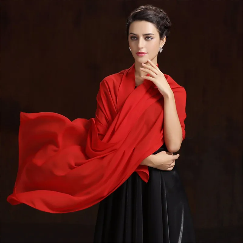 Pure Color Women Shawls Wraps for Evening Dresses Bridal Bridesmaid Wedding Bolero Shawl Lady Party Capes Decoration Scarf