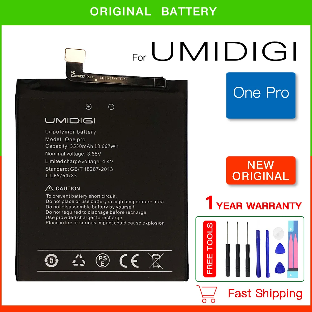 

100% Original Mobile phone battery For Umi Umidigi One Pro Battery 3250mAh Replacement Battery Bateria+Free Tools