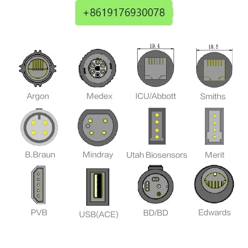 7-контактный инвазивный кабель для измерения артериального давления Святой Иудаи к кабелю датчика давления Эдварда/Браун/Мендрей