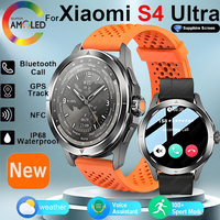 S4 Ultra For XIAOMI GPS Sport Smart Watch Men Bracelet AMOLED HD Screen Bluetooth Call NFC Heart Rate 5ATM Waterproof SmartWatch
