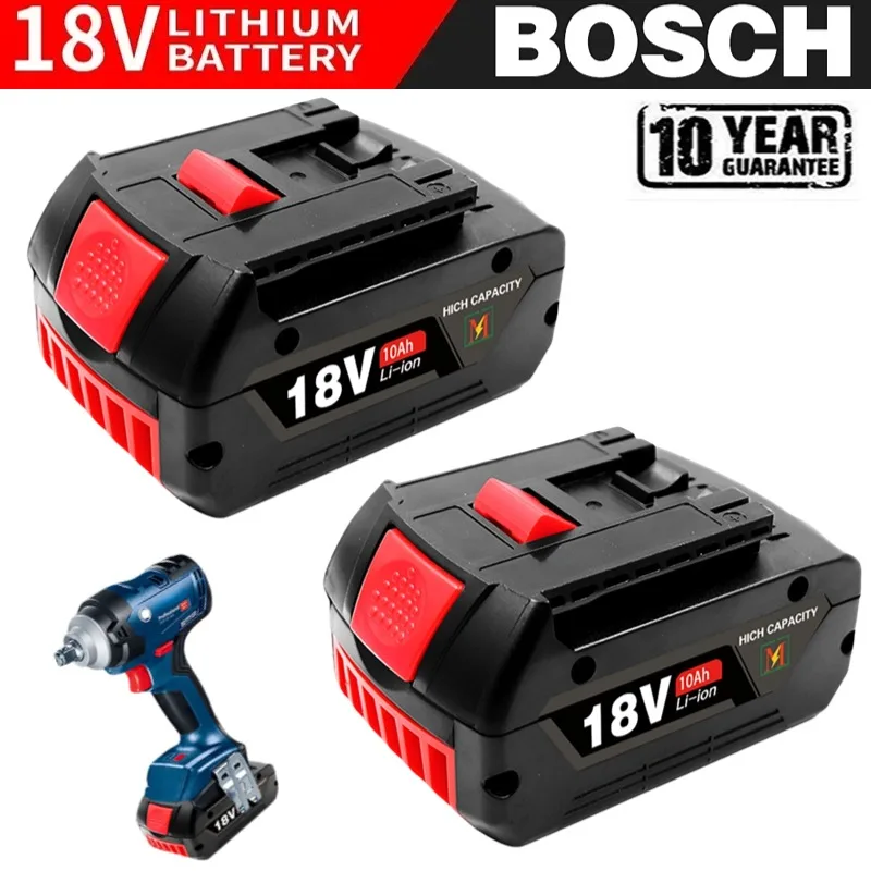 

18V Battery 6.0Ah for Bosch Electric Drill 18V Rechargeable Li-ion Battery BAT609, BAT609G, BAT618, BAT618G, BAT614 + 1Charger