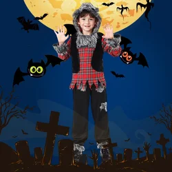 Halloween Werewolf Costumes Girls and Boys Wolf Uniform Suit Role Playing Party Clothing Performance Dress Up Top & Pant