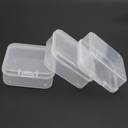 Transparent Small Box Mini PP material hard plastic square box Storage Tool Component Collection Watch part jewelry storage boxs