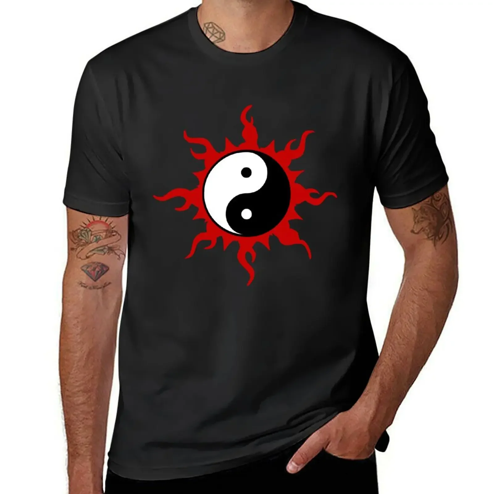 Yin Yang T-Shirt custom t-shirts football t shirt anime shirt oversized mens t shirt