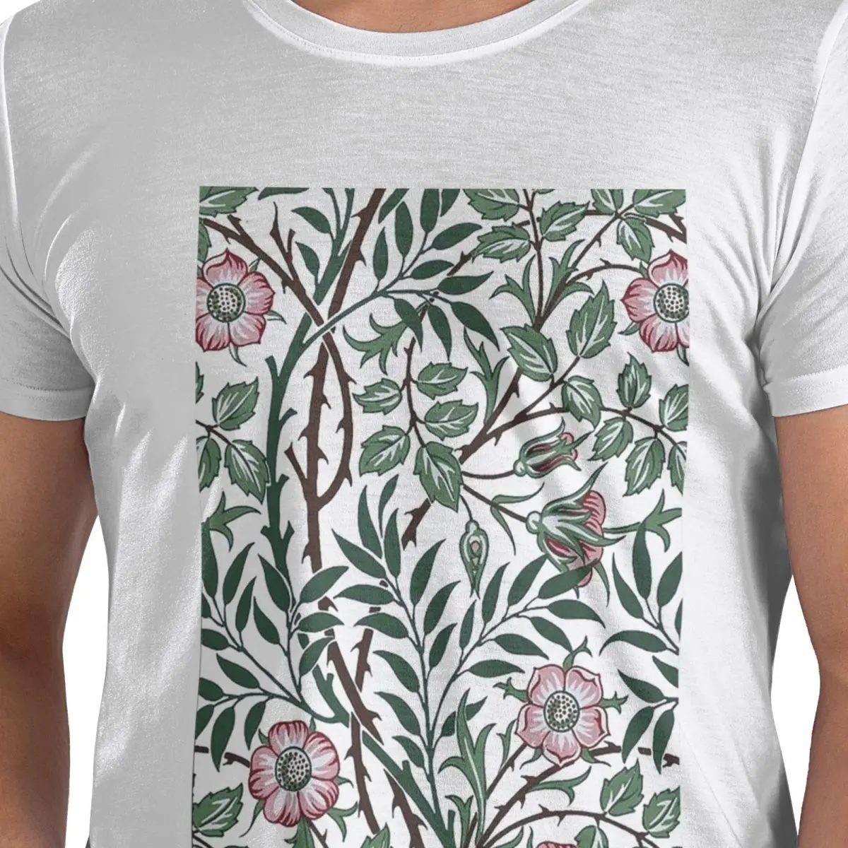 

Футболка William Morris Bullerswood из 100% хлопка, мужские классические футболки, мужские футболки с круглым вырезом и коротким рукавом, S-6XL