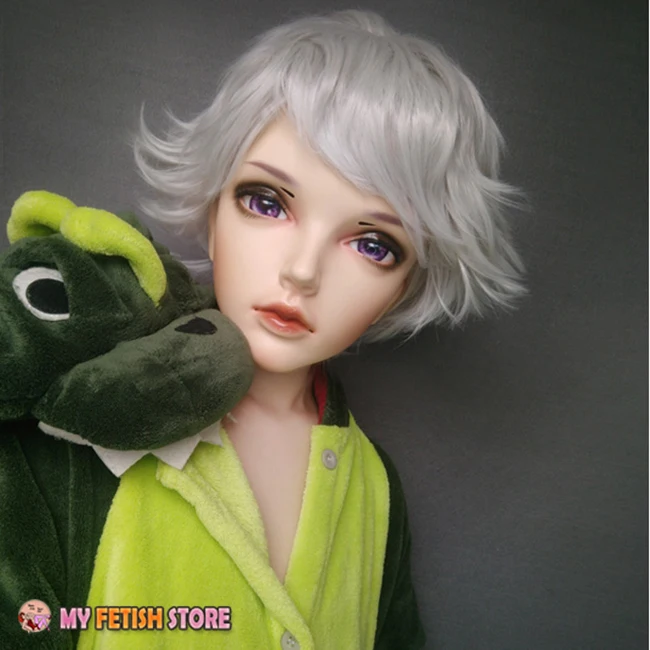 (Mu-03) femme douce fille résine demi-tête Kigurumi BJD yeux Crossdress Cosplay japonais Anime rôle Lolita masque avec yeux et perruque