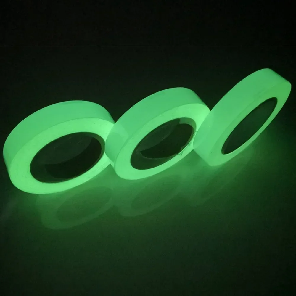 1 Roll 1.5cm*3M Luminous Tape Self-adhesive Safety Warning Sticker Label Strap Car Bike Night Reflective Tape