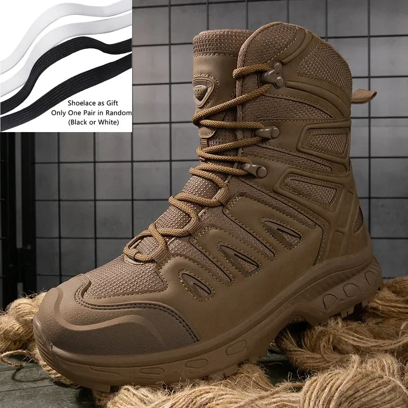 

Classic New High Top Men's Outdoor Mountaineering and Hiking Touring Shoes with Thick Sole and High Height Running Sports Shoes