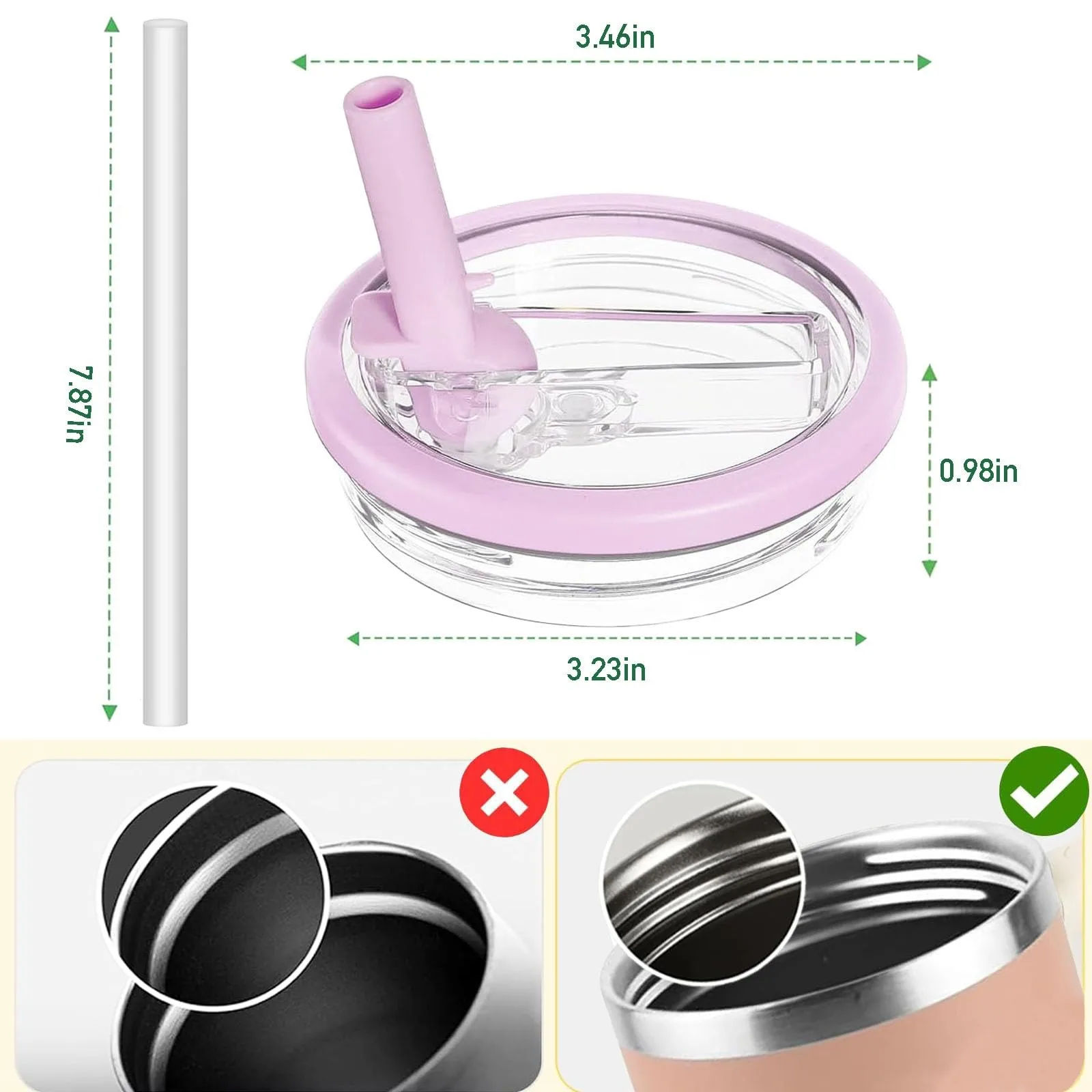 1-2pcs 30oz Leakproof with Flip Straw Lid for Stanley Cup Accessories Replacement for Stanley Quencher H2.0 30oz Tumbler