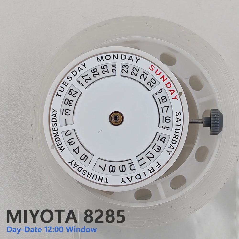 

Оригинальный автоматический механический механизм MIYOTA 8285 Day-Date День в 3:00 Модификация даты на 12 часов Механизм часов 8285