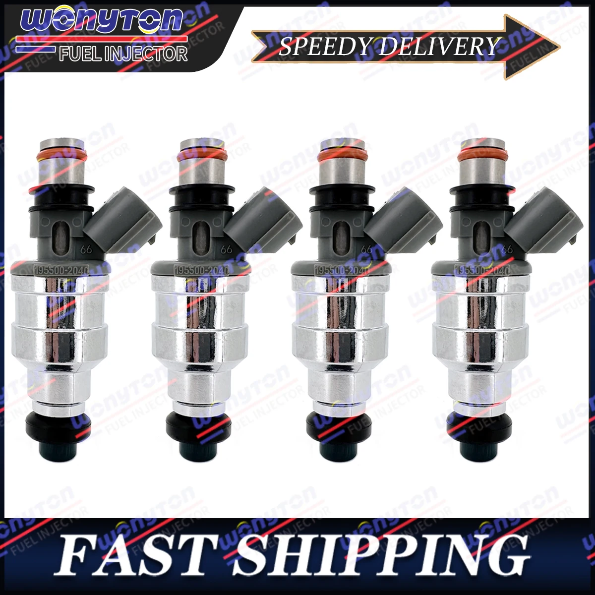 4Pcs Fuel Injectors For 1990-1995 Daihatsu, Kia, Mazda 1.8L & 1.6L L4 195500-2040