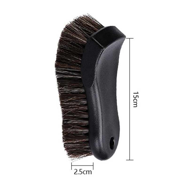 Soft Horsehair Cleaning Brush Horsehair Detailing Brush Car Interior Detailing Tool Car Cleaning Brush Handle Details Brush