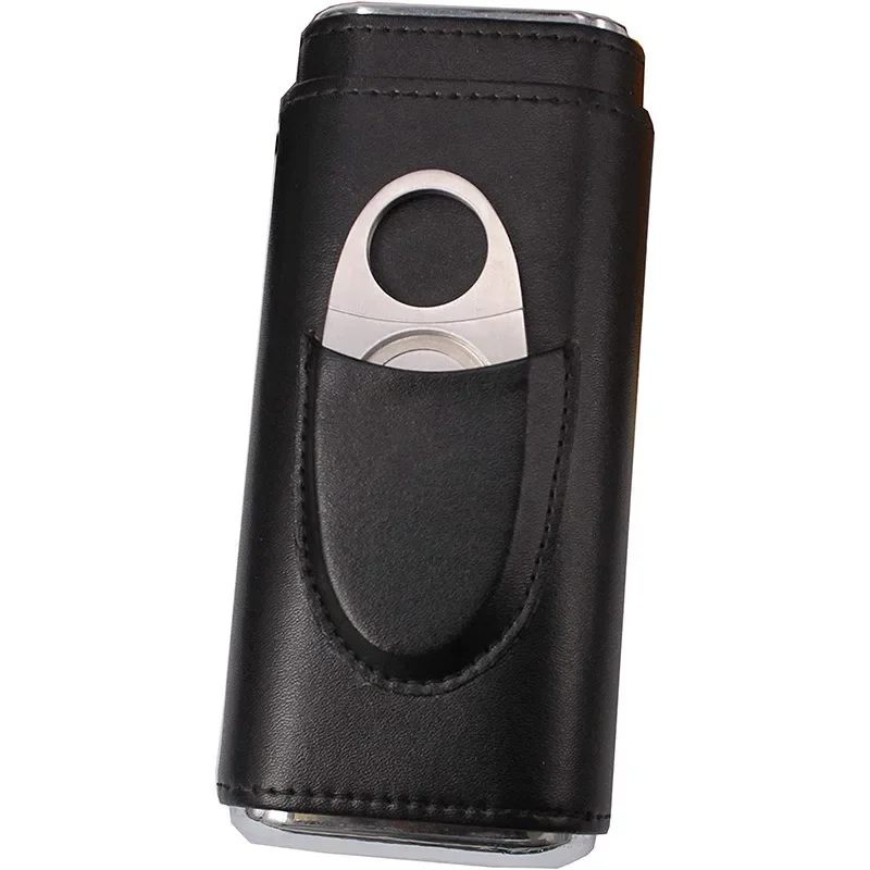 

Cigar Moisturizer Leather Case Portable Box Storage Cigar Leather Case