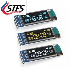 Módulo OLED de 0,91 pulgadas para arduino, módulo de pantalla de 0,91 pulgadas, Blanco/azul, OLED 128x32, LCD LED, SSD1306, IIC, comunicador para arduino