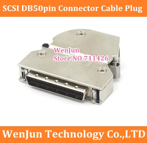 MD50M-75AL SCSI DB50pin Connector Iron Shell Type HPDB50 Pin HPDB 50Pin Cored Wire Male Connector Cable Plug