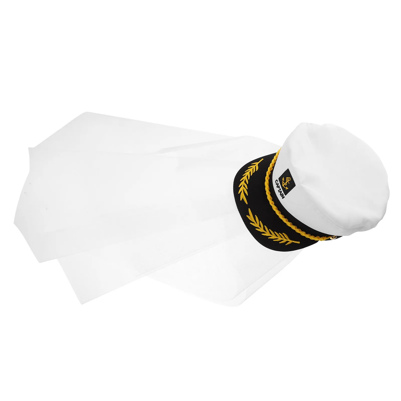 

1pcs Navy Captain Hats Bride Sailor Hat with Veil Women Cloth Adjustable Square Decoration for Party Cosplay Accessories