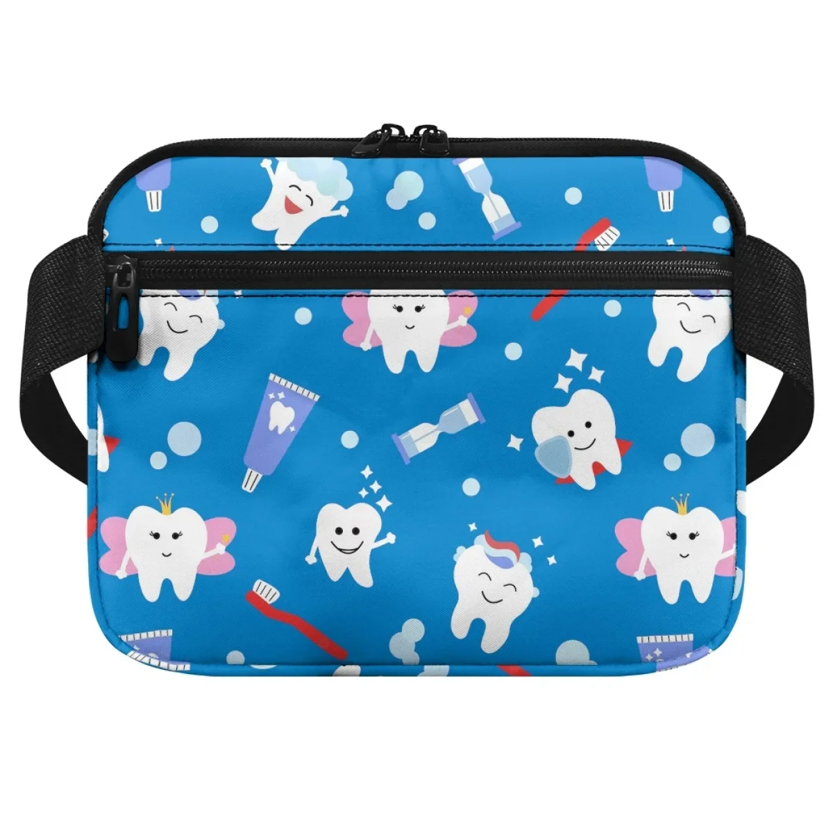 Multi Compartimento Fanny Pack para Feminino, Utilitário Hip Bag, Cinto Sacos, Organizador Ajustável, Dente Bonito, Designer Dental, Enfermeira, Presente