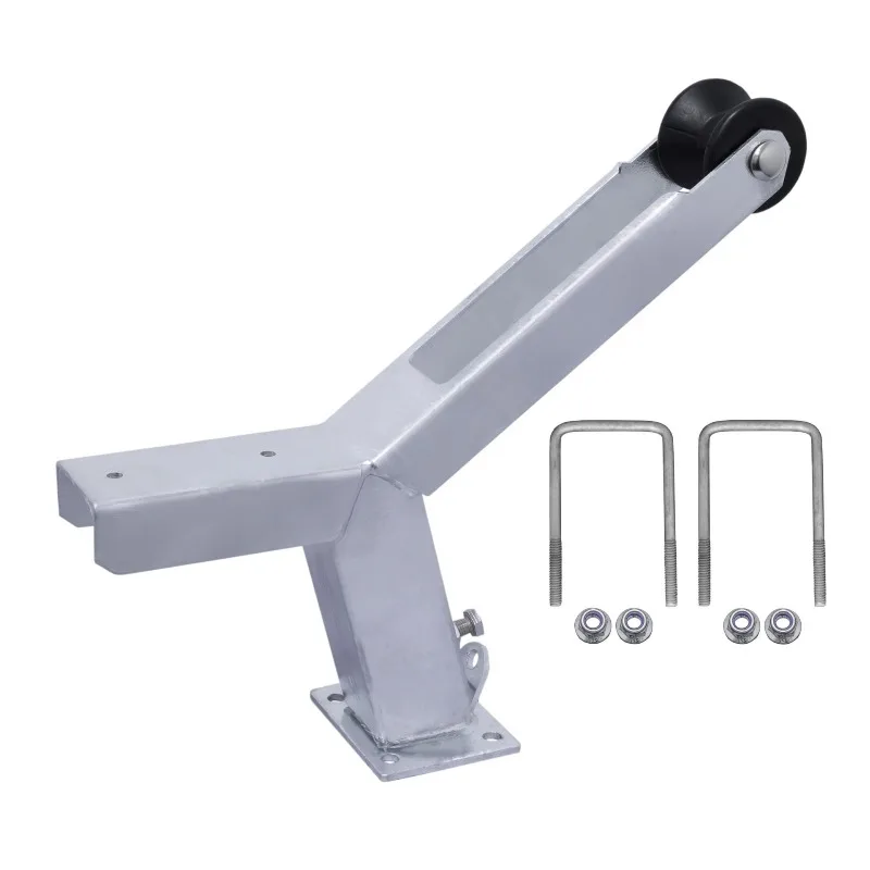 

Recessed winch bracket with rollers and galvanized hardware