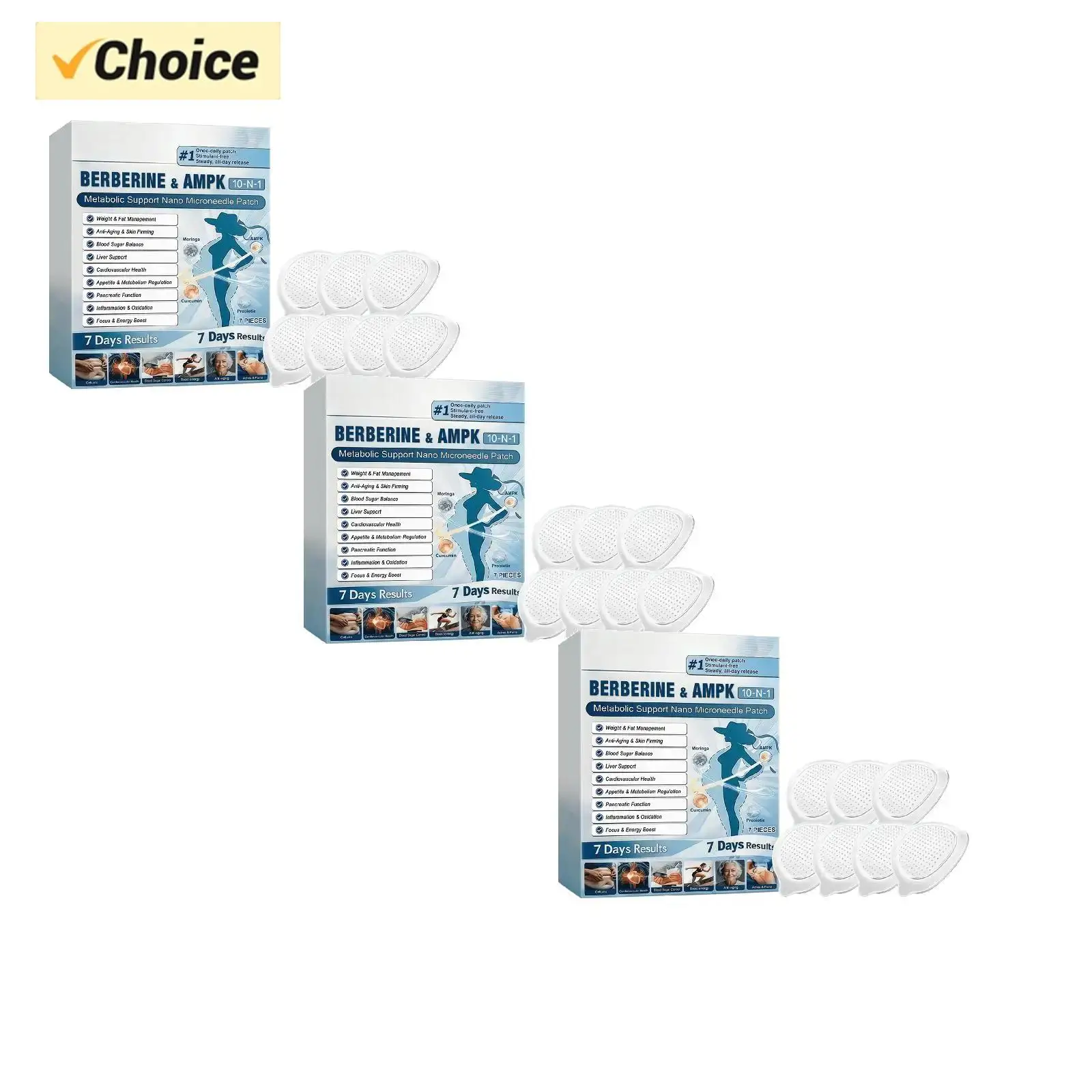 

3pcs New Microneedle Patch, Body Care Patch, Promotes Metabolism And Shaping Patch