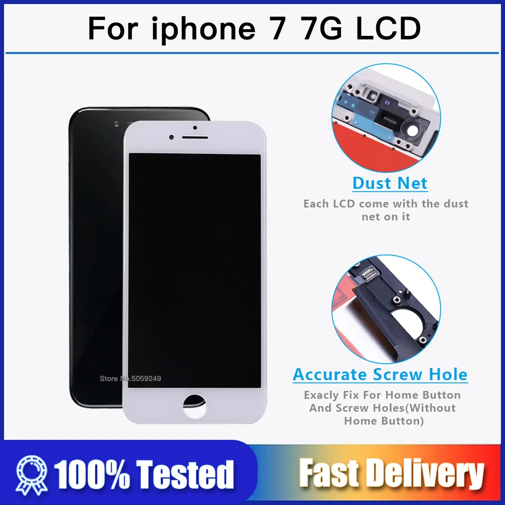 

AAAAA Quality LCD Display For iPhone 7 Screen 3D Touch Digitizer Assembly for 7G A1660 A1778 A1779 Replacement LCD 100% Tested