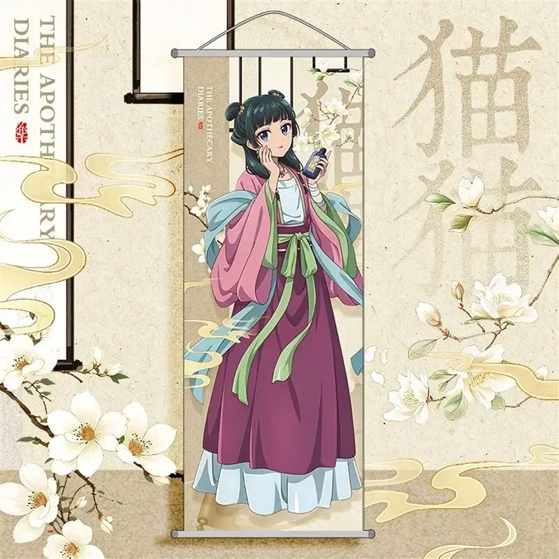 VIKAMA Anime Tapestry Wall Hanging Chinese Style Anime Character Print Scroll Wall Art Decorative Tapestry for Bedroom Dorm