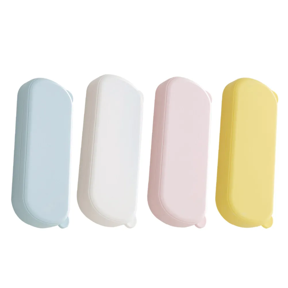 

4Pcs Bear Pencil Case Large Capacity School Supply Organizer Hard Plastic Pencil Box Cute Storage Bin Pen Holder for Kids Adults