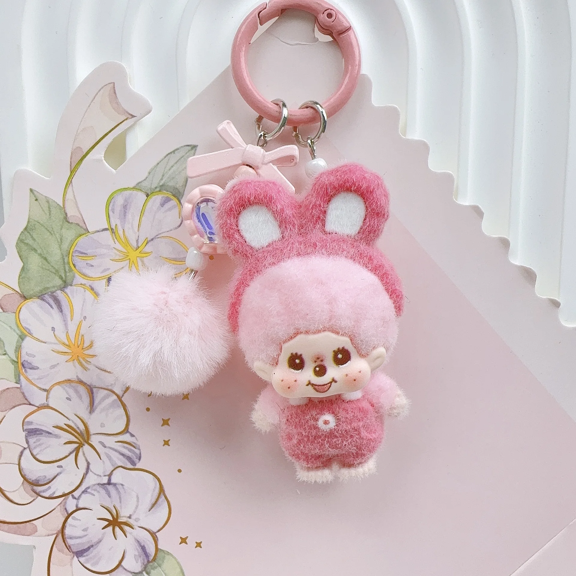 Cute  fpr mongqiiq Keychain Cartoon  Keyrings Backpack Hanging Charms Cute Keychain Kawaii Gifts