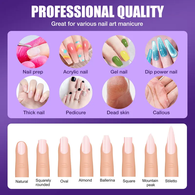 LadyMisty Fresa per punta da trapano per unghie in ceramica per manicure Pedicure Lime per unghie Buffer Accessorio per attrezzature per nail art