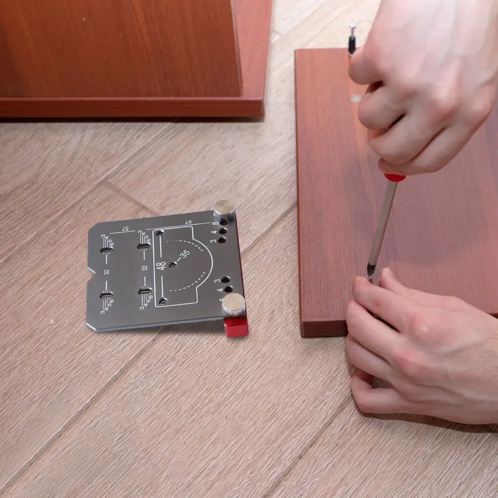 

35mm Woodworking Punch Tool Hinge Locator and Limit Frame Cabinet Door Hinge Jig for Fast Accurate Drilling