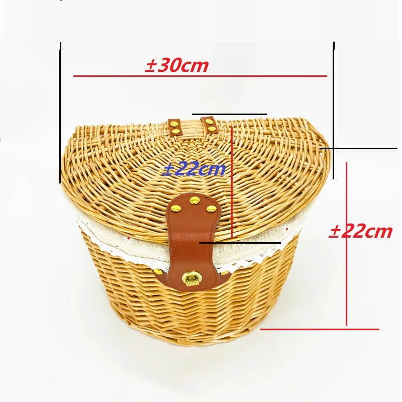 Use For Brompton Birdy Folding Bike Bags & Panniers Retro Wicker Basket