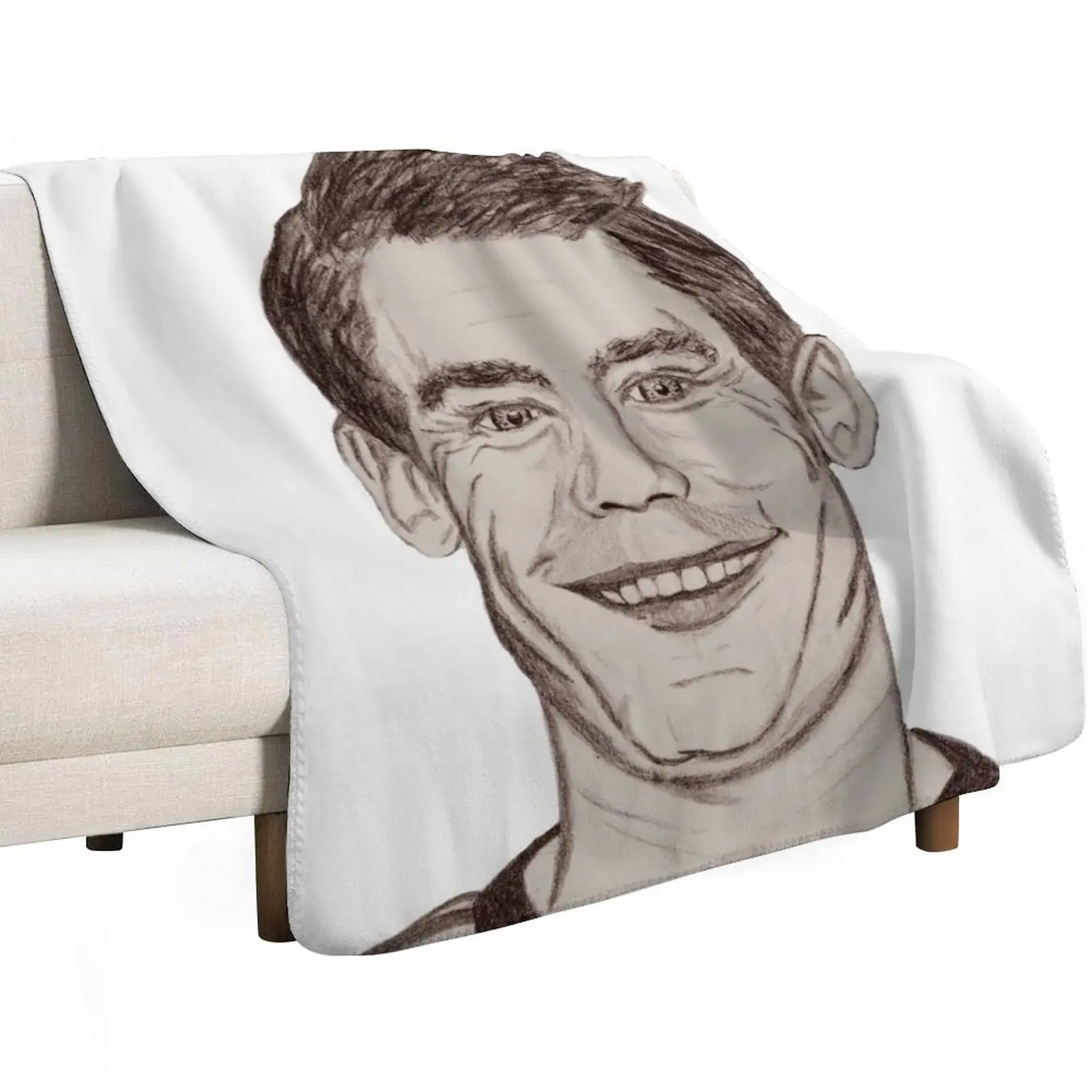 Manuel Neuer. Cartoon. Throw Blanket Foldable Soft Warm Blanket for Outdoor Use
