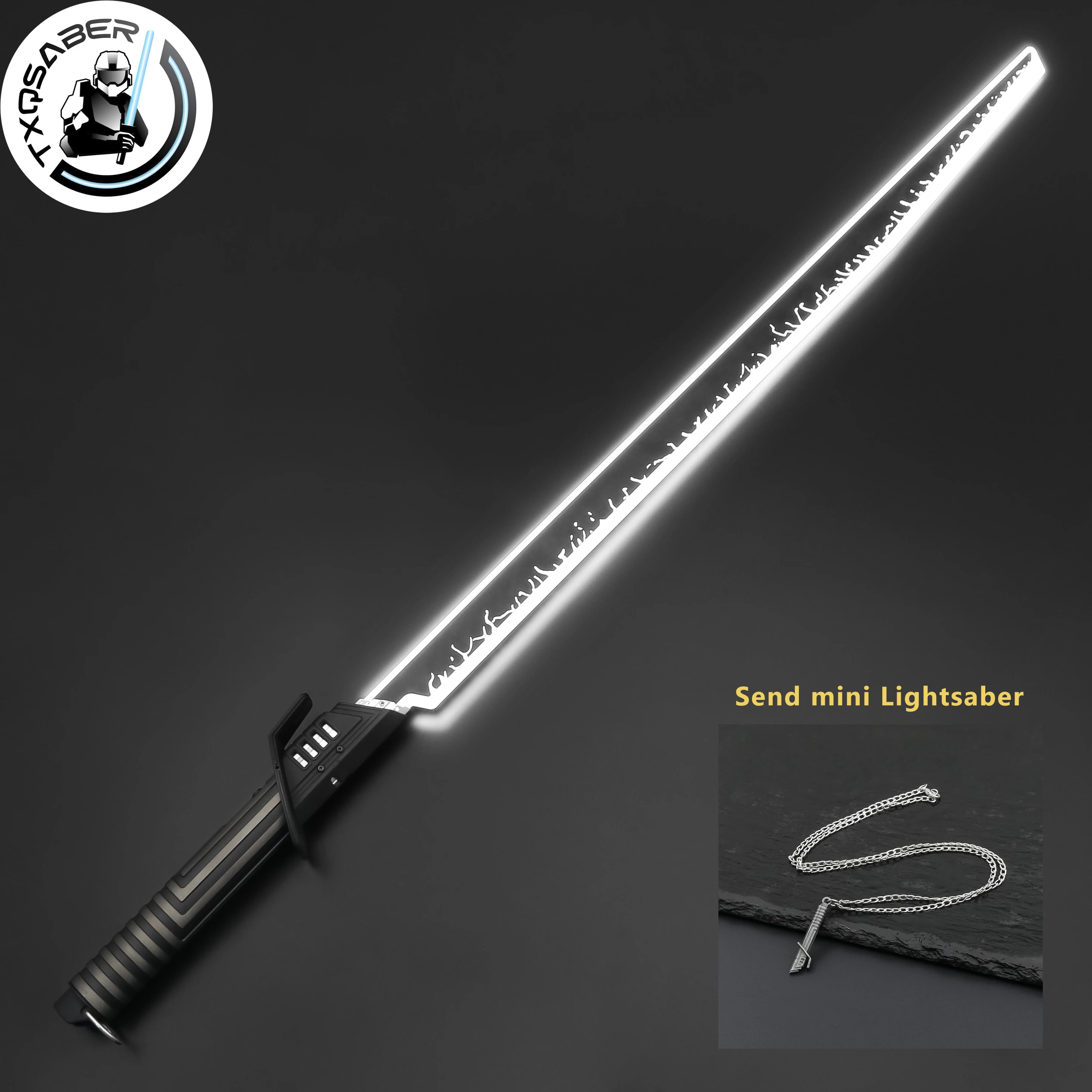 TXQSABER Replika miecza świetlnego Dark Saber SD RGB Neo Pixel Laser Sword Smooth Swing FOC Blaster Light Sword do Cosplay Zabawki dla dorosłych