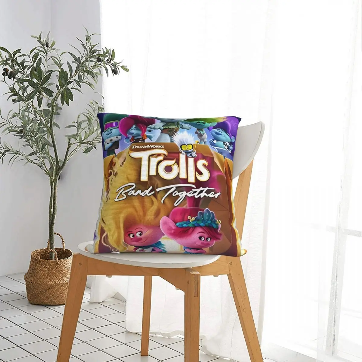 T-Trolls Band Together Cartoon Pillowcase Polyester Cushion Cover Decor Fantasy Throw Pillow Case Cover Chair Dropshipping