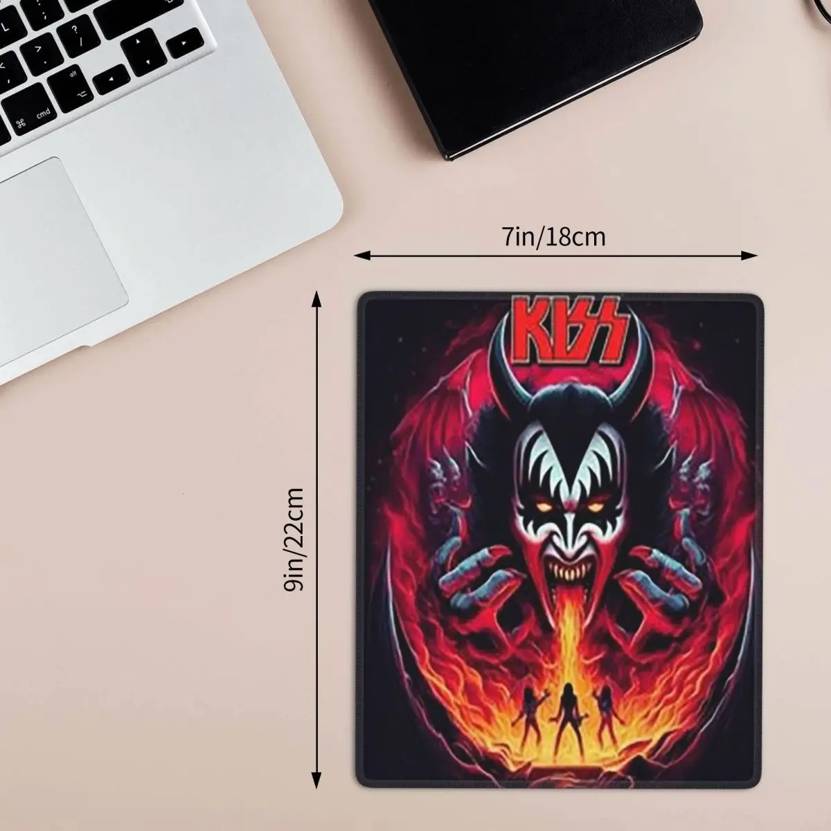 KISS The Band Demon Red Rock Music Mouse Pad Computer Keyboard Mouse Mat Gaming PC Laptop Desk Mat Office Accessories