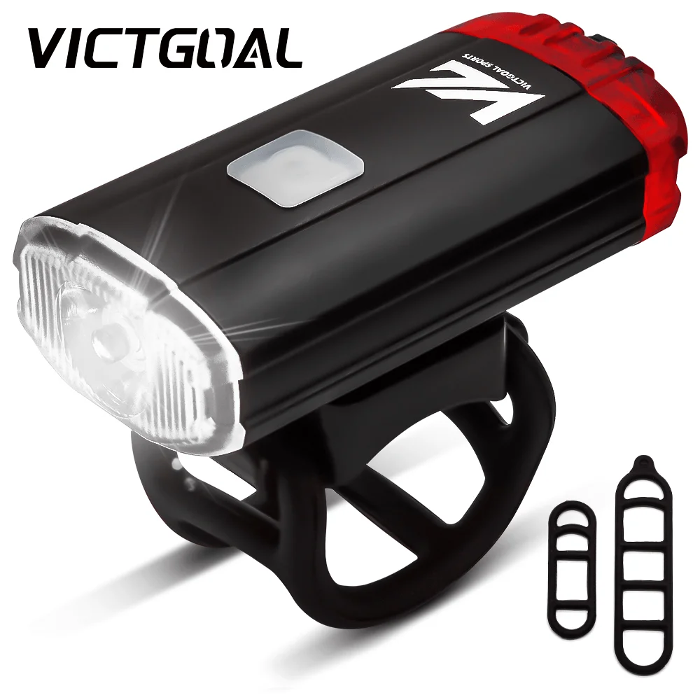 VICTGOAL Bike Light For Helmet & Handlerbar Waterproof MTB Cycling Front Rear Flashlight for Bicycle Light USB Rechargeable Lamp