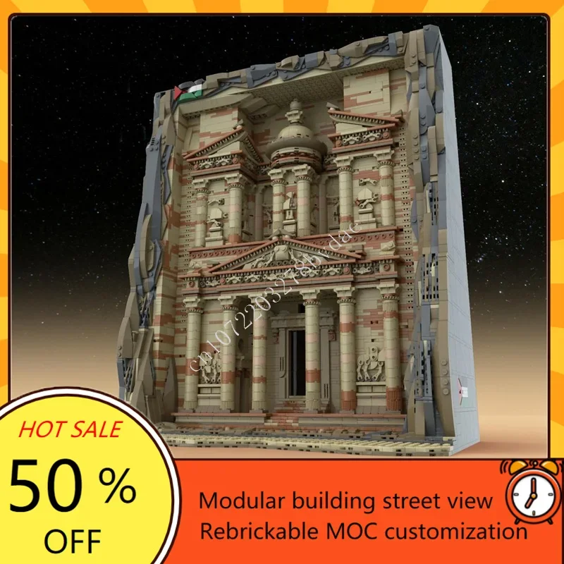 

4901PCS Petra The Treasury Custom MOC Creative street view Architecture DIY Education Assembly Puzzle Children birthday Toy Gift