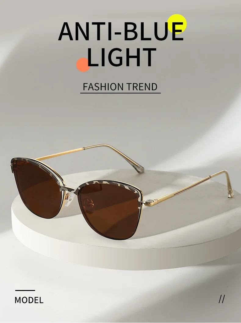 COHK Metall Frauen Cat Eye Sonnenbrille Polarisierte Luxus Marke Design Magnetische Sonnenbrille Clip Auf Optic Brillen Brillen Rahmen – Detail 1